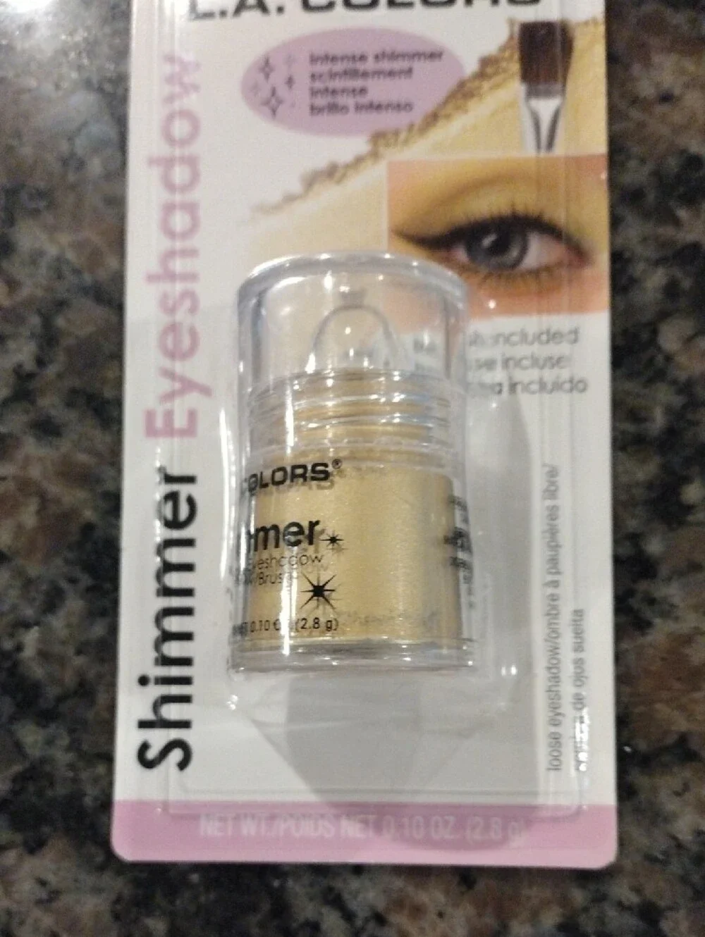 Lot of 2 L.A COLORS Shimmer Loose Eyeshadow both Sunshine Gold 0.10 oz new